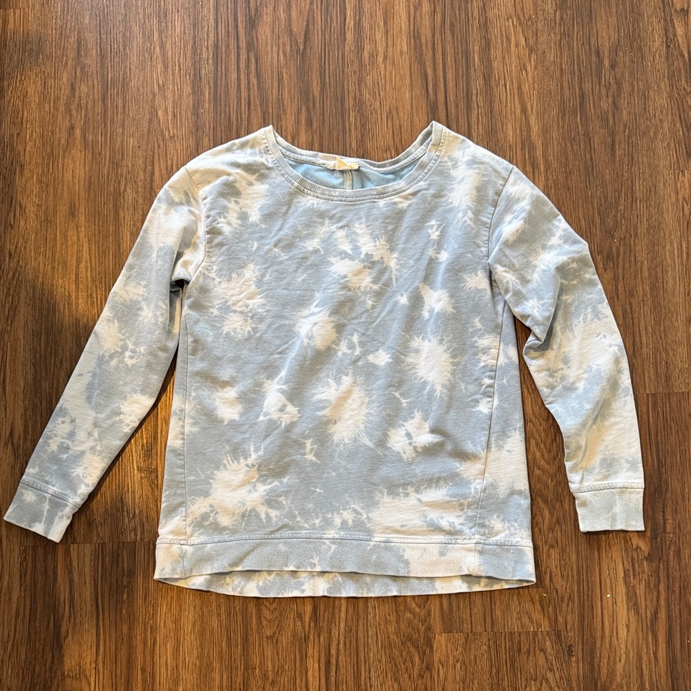 Jane and Delancey Light Blue Tie-Dye Long Sleeve Top